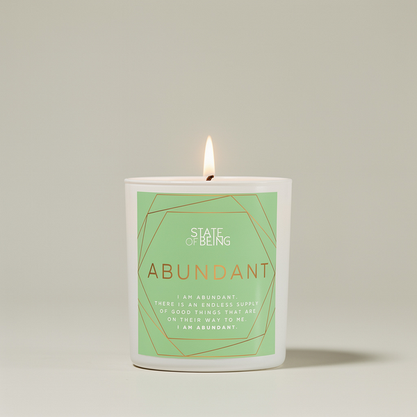 Abundant - Sandalwood & Lime Affirmation Candle